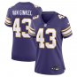 women's Minnesota Vikings 43 Andrew Van Ginkel Jersey Purple Classic FUSE Limited Football Game