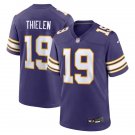 men's & kids Minnesota Vikings 19 Adam Thielen Jersey Purple Classic FUSE Limited Football Game
