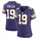 women's Minnesota Vikings 19 Adam Thielen Jersey Purple Classic FUSE Limited Football Team Game