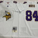 men's & youth Minnesota Vikings 84 Randy Moss Jersey White Big Logo Throwback M&N Football Retired