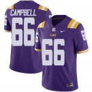 men's & youth LSU Tigers 66 Will Campbell Jersey Purple College Football Limited Player Team Game