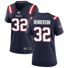 women's New England Patriots 32 TreVeyon Henderson Jersey Navy 2025 Draft FUSE Football Player Game