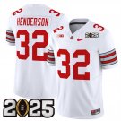 men's & youth Ohio State Buckeyes 32 TreVeyon Henderson Jersey White 2025 Patch College Football