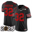 men's & youth Ohio State Buckeyes 32 TreVeyon Henderson Jersey Black 2025 Patch College Football
