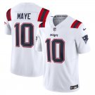 men's & kids New England Patriots 10 Drake Maye Jersey White F.U.S.E. Limited Football Player Game
