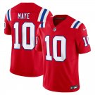 men's & kids New England Patriots 10 Drake Maye Jersey Red F.U.S.E. Limited Football Player Game
