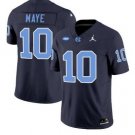 men's & youth North Carolina Tar Heels 10 Drake Maye Jersey Navy FUSE College Football Player Game