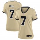 women's New Orleans Saints 7 Taysom Hill Jersey Gold F.U.S.E. Limited Football Player Team Game