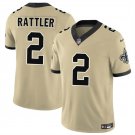men's & kids New Orleans Saints 2 Spencer Rattler Jersey Gold FUSE Limited Football Player Team Game