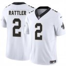 men's & kids New Orleans Saints 2 Spencer Rattler Jersey White FUSE Limited Football Player Game