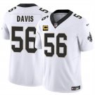 men's & kids New Orleans Saints 56 Demario Davis Jersey White F.U.S.E. C Patch Limited Football Game