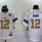 men's & kids New Orleans Saints 12 Chris Olave Jersey White 2024 FUSE Limited Football Player Game
