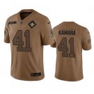 men's & youth New Orleans Saints 41 Alvin Kamara Jersey 2023 Brown Salute To Service Football