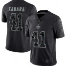 men's & youth New Orleans Saints 41 Alvin Kamara Jersey Black Reflective RFLCTV Limited Football