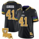 men's & kids New Orleans Saints 41 Alvin Kamara Jersey Black 2024 FUSE Limited Football Player Game