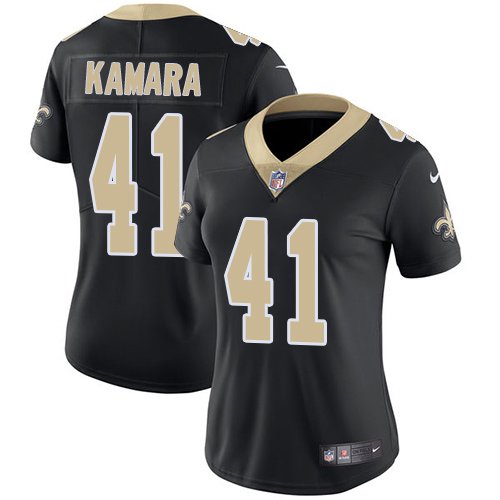 women's New Orleans Saints 41 Alvin Kamara Jersey Black F.U.S.E. Limited Football Player Team Game