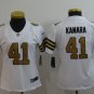 women's New Orleans Saints 41 Alvin Kamara Jersey White Alternate FUSE Limited Football Player Game
