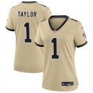 women's New Orleans Saints 1 Alontae Taylor Jersey Gold F.U.S.E. Limited Football Player Team Game