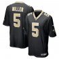 men's & kids New Orleans Saints 5 Kendre Miller Jersey Black FUSE Limited Football Player Team Game