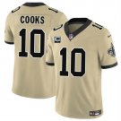 men's & kids New Orleans Saints 10 Brandin Cooks Jersey Gold C Patch F.U.S.E. Limited Football Game