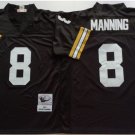 men's & youth New Orleans Saints 8 Archie Manning Jersey Black Throwback M&N Football Retired