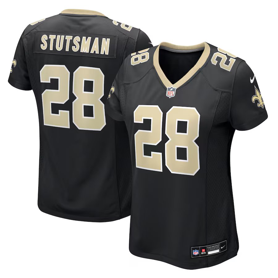 women's New Orleans Saints 28 Danny Stutsman Jersey Black FUSE Limited Football Player Team Game