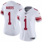 women's New York Giants 1 Malik Nabers Jersey White F.U.S.E. Limited Football Player Team Game