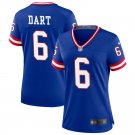 women's New York Giants 6 Jaxson Dart Jersey Royal Classic 2025 Draft F.U.S.E. Football Player Game