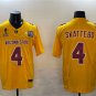 men's & youth Arizona State Sun Devils 4 Cam Skattebo Jersey Gold Pat Tillman & Peach Bowl Patch
