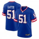 men's & kids New York Giants 51 Abdul Carter Jersey Royal Classic 2025 Draft F.U.S.E. Football Game