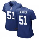 women's New York Giants 51 Abdul Carter Jersey Blue 2025 Draft F.U.S.E. Limited Football Player Game