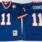 men's & youth New York Giants 11 Phil Simms Jersey Blue Throwback M&N Football Retired Player
