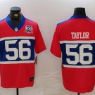 men's & kids New York Giants 56 Lawrence Taylor Jersey Red 100th Season Patch FUSE Football Retired