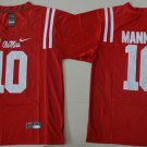 men's & youth Ole Miss Rebels 10 Eli Manning Jersey Red College Football Limited Retired Player