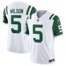 men's & kids New York Jets 5 Garrett Wilson Jersey White Classic Alternate FUSE Football Player Game