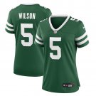 women's New York Jets 5 Garrett Wilson Jersey Green F.U.S.E. Limited Football Player Team Game