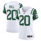 women's New York Jets 20 Breece Hall Jersey White Classic Alternate F.U.S.E. Football Player Game