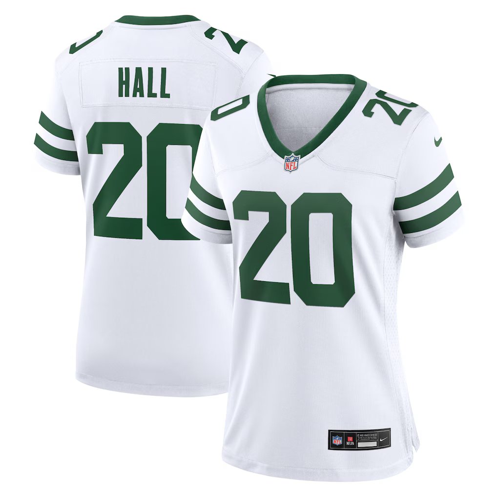 women's New York Jets 20 Breece Hall Jersey White F.U.S.E. Limited Football Player Team Game