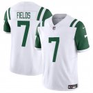 men's & kids New York Jets 7 Justin Fields Jersey White Classic Alternate FUSE Football Player Game