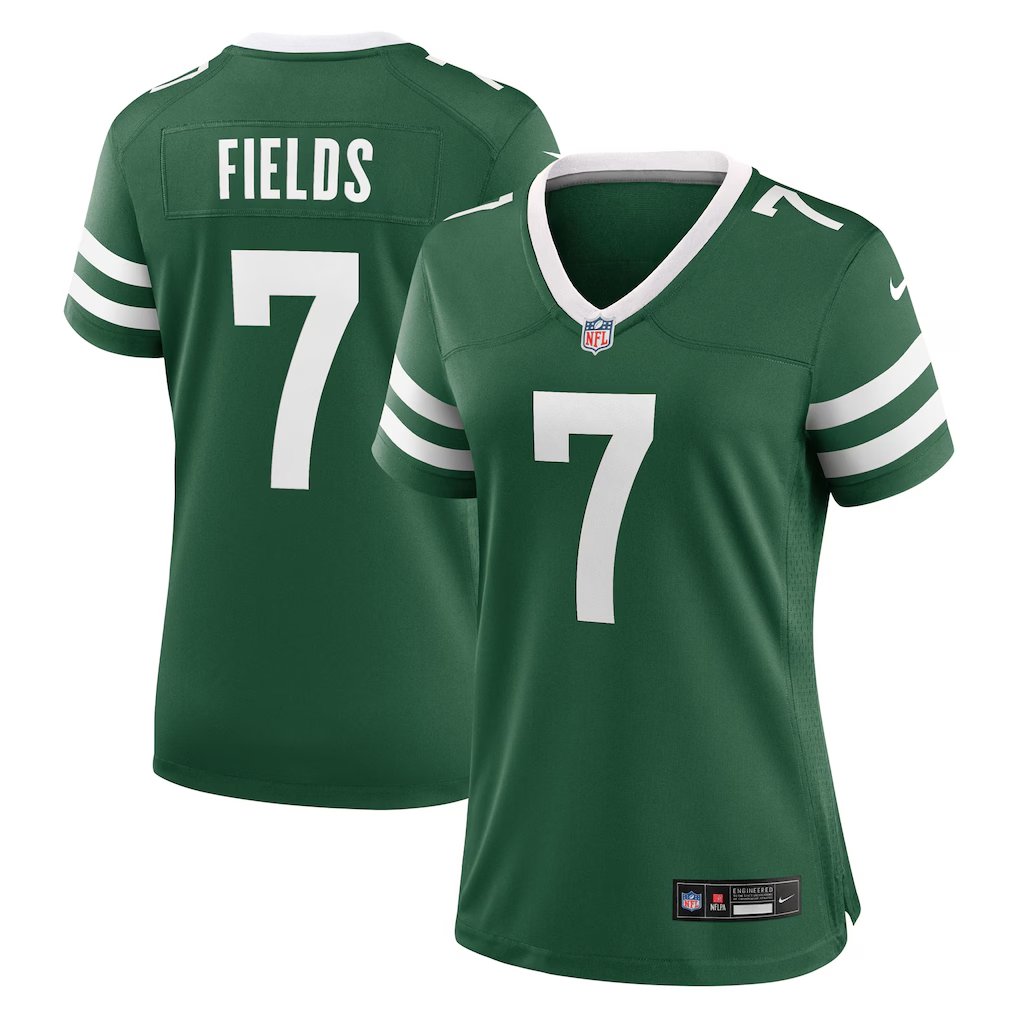 women's New York Jets 7 Justin Fields Jersey Green F.U.S.E. Limited Football Player Team Game