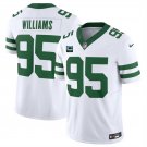 men's & kids New York Jets 95 Quinnen Williams Jersey White C Patch FUSE Limited Football Game