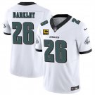 men's & kids Philadelphia Eagles 26 Saquon Barkley Jersey White C Patch FUSE Limited Football Game