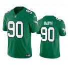 men's & kids Philadelphia Eagles 90 Jordan Davis Jersey Green Alternate FUSE Football Player Game