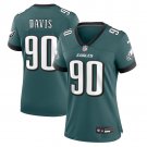 women's Philadelphia Eagles 90 Jordan Davis Jersey Green F.U.S.E. Limited Football Player Team Game