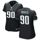 women's Philadelphia Eagles 90 Jordan Davis Jersey Black F.U.S.E. Limited Football Player Team Game