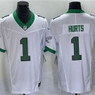 men's & kids Philadelphia Eagles 1 Jalen Hurts Jersey White F.U.S.E. Limited Football