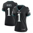 women's Philadelphia Eagles 1 Jalen Hurts Jersey Black F.U.S.E. Limited Football Player Team Game