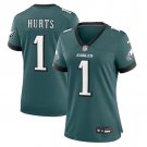 women's Philadelphia Eagles 1 Jalen Hurts Jersey Green F.U.S.E. Limited Football Player Team Game