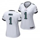 women's Philadelphia Eagles 1 Jalen Hurts Jersey White F.U.S.E. Limited Football Player Team Game