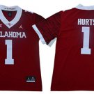 men's & youth Oklahoma Sooners 1 Jalen Hurts Jersey Crimson College Limited Football Player Game